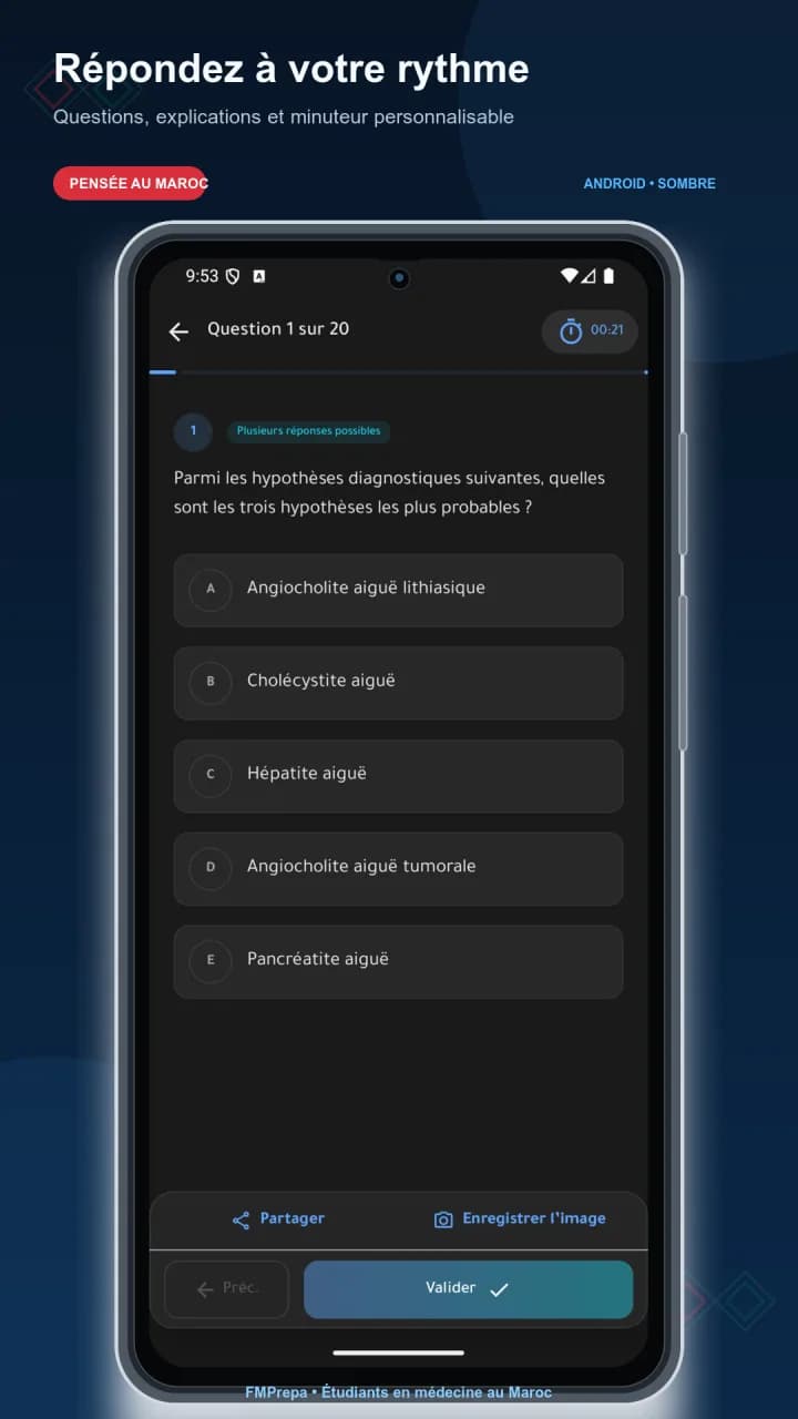 MCQ practice - Questions, explanations, sharing and a flexible timer. - FMPrepa Android